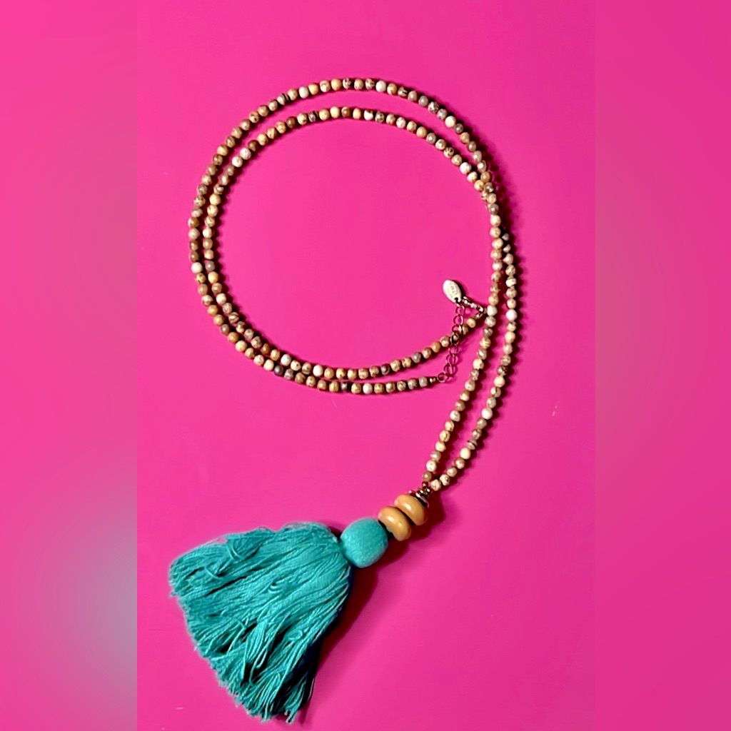 Bpd Turquoise Tassel Necklace